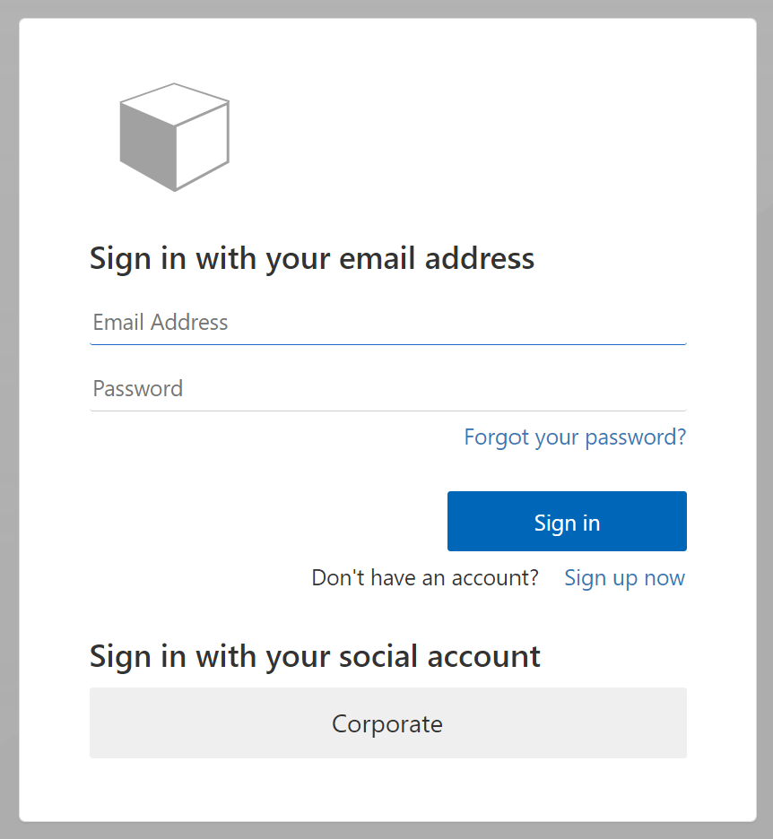 Sign-in flow with corporate account
