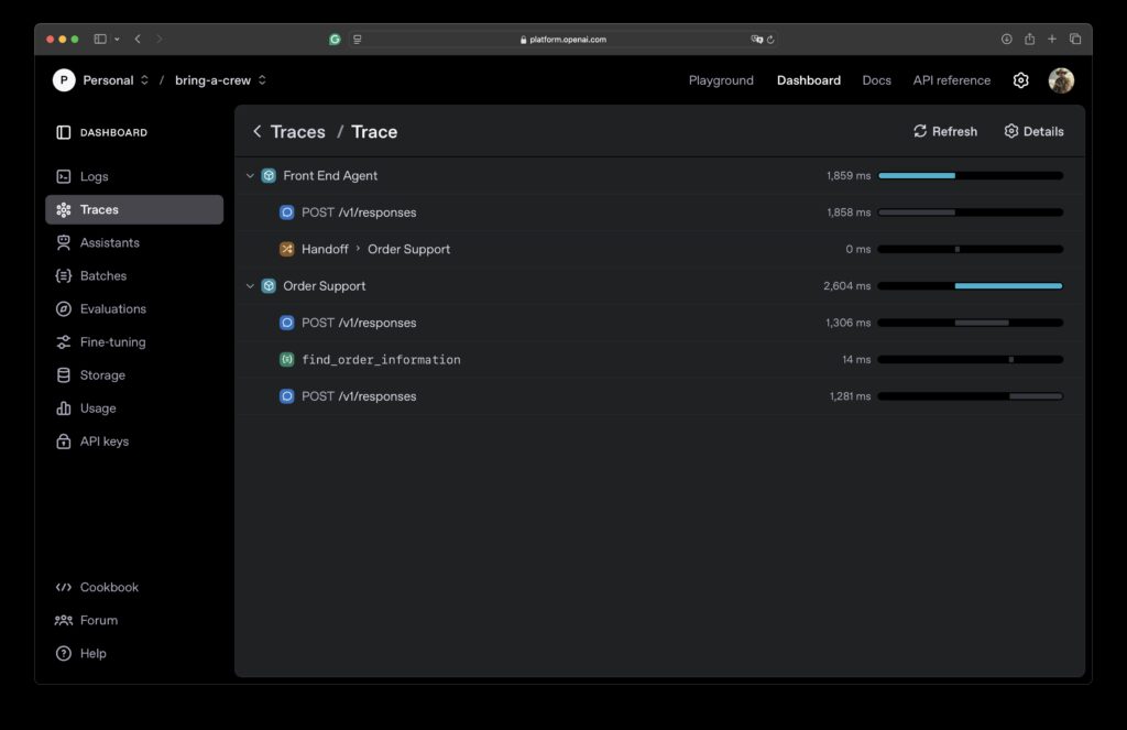 Platform screen to show the handover to another agent