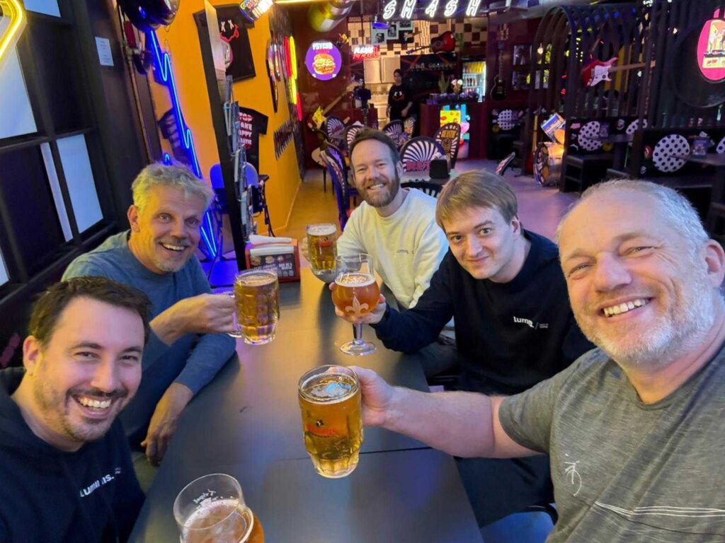 Participants of Devoxx having fun